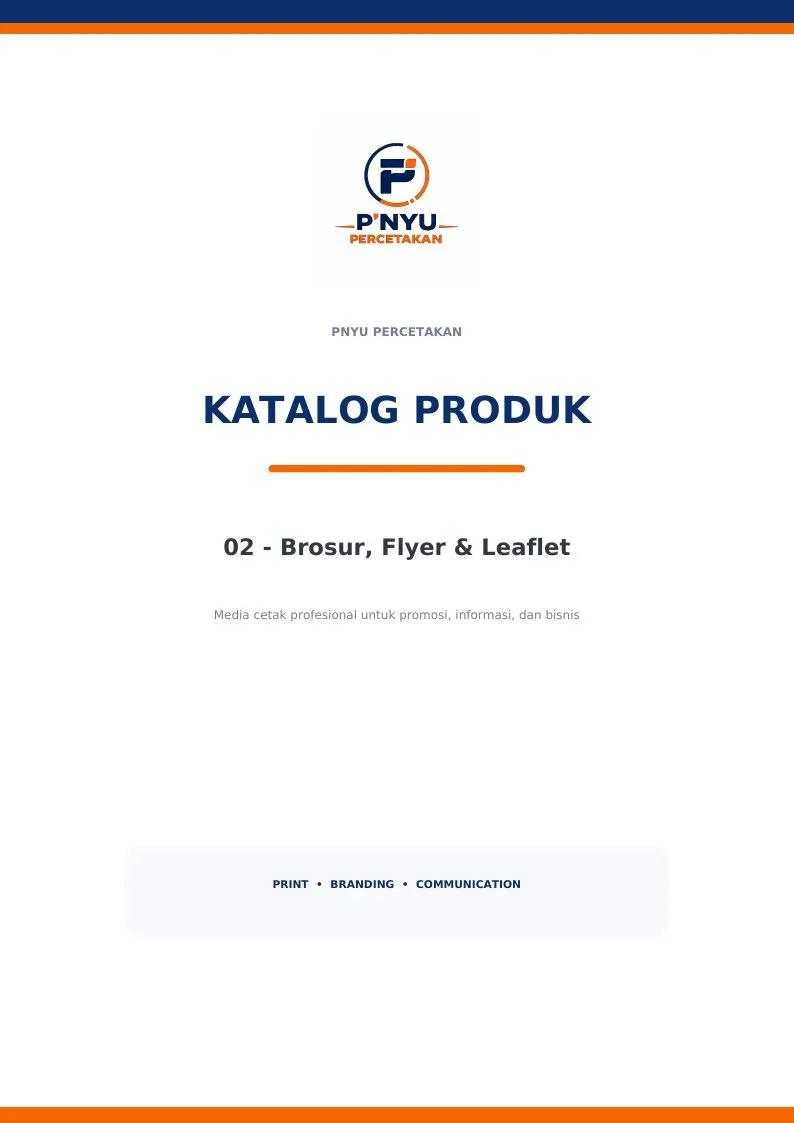 Katalog Brosur, Flyer & Leaflet