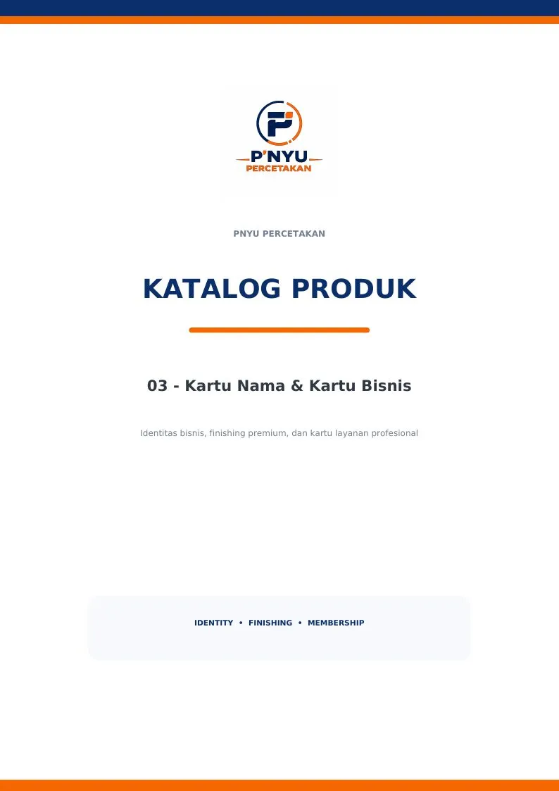 Katalog Kartu Nama & Kartu Bisnis