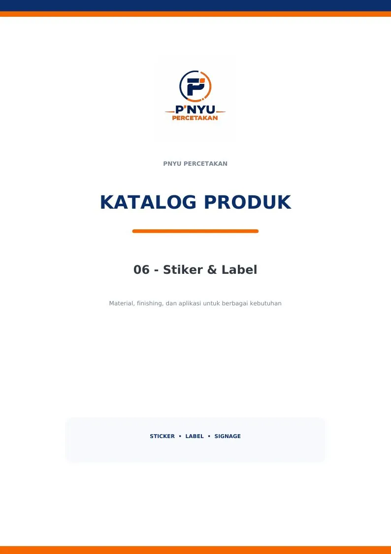 Cover katalog Stiker & Label