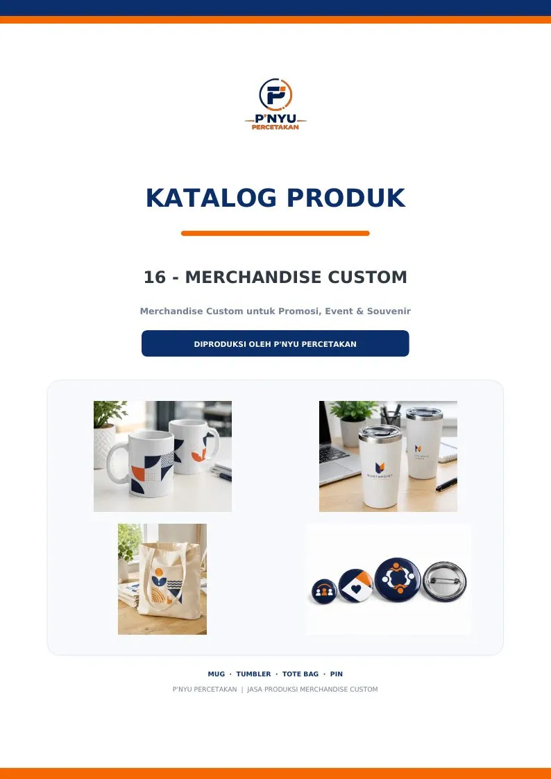 Cover katalog Merchandise Custom