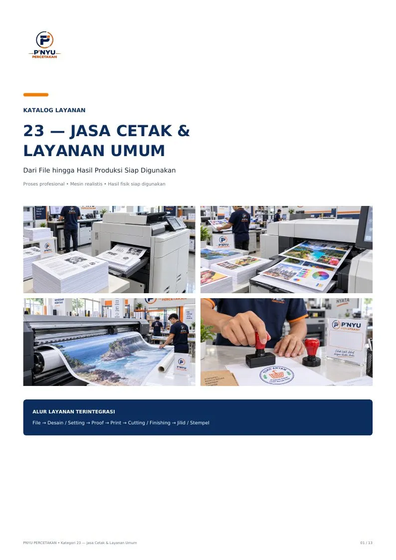 Katalog Jasa Cetak & Layanan Umum