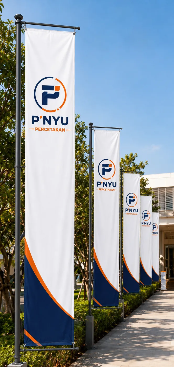 Mockup Umbul-Umbul dari katalog PNYU