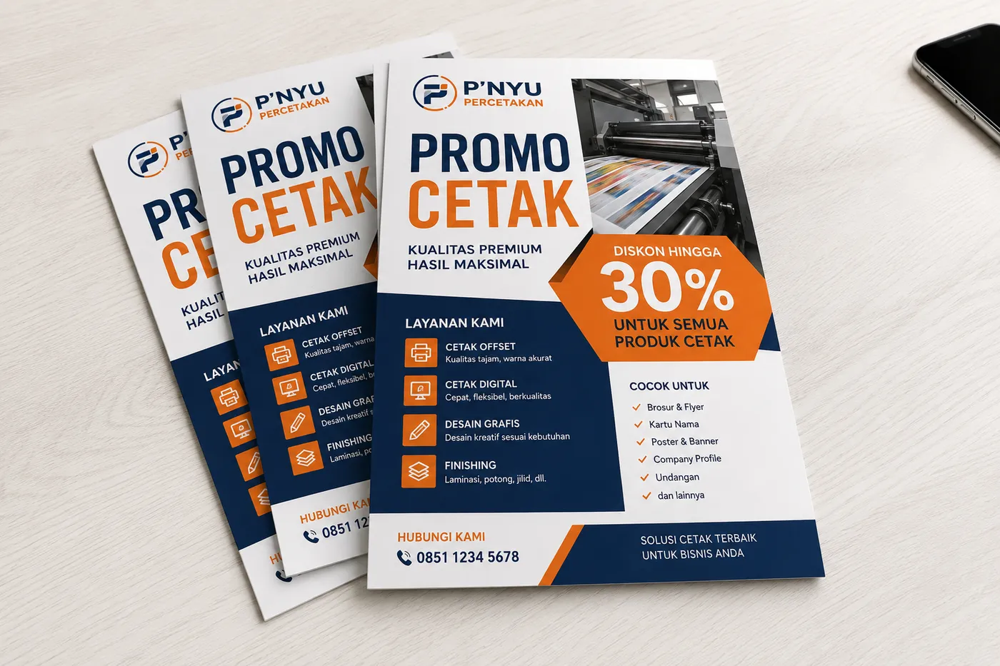 Mockup Pamflet dari katalog PNYU