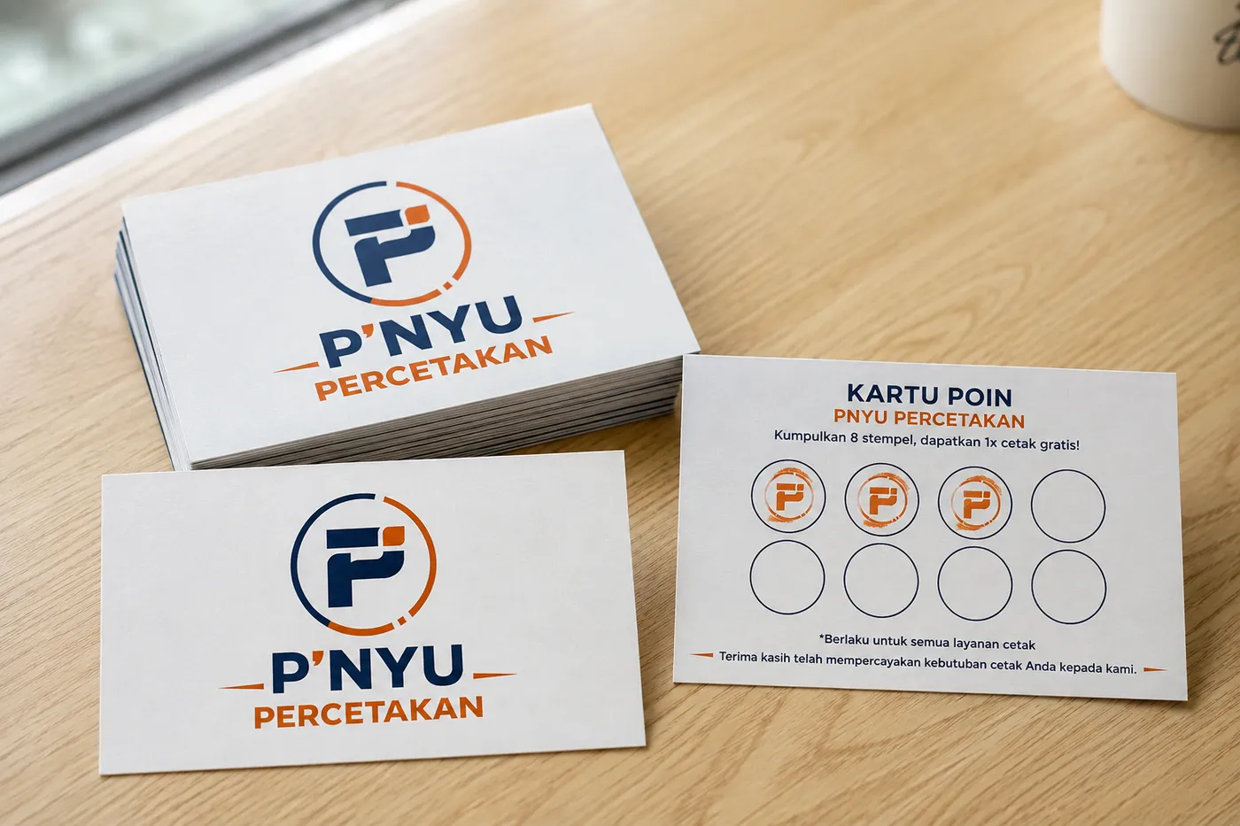 Mockup Kartu Loyalty dari katalog PNYU