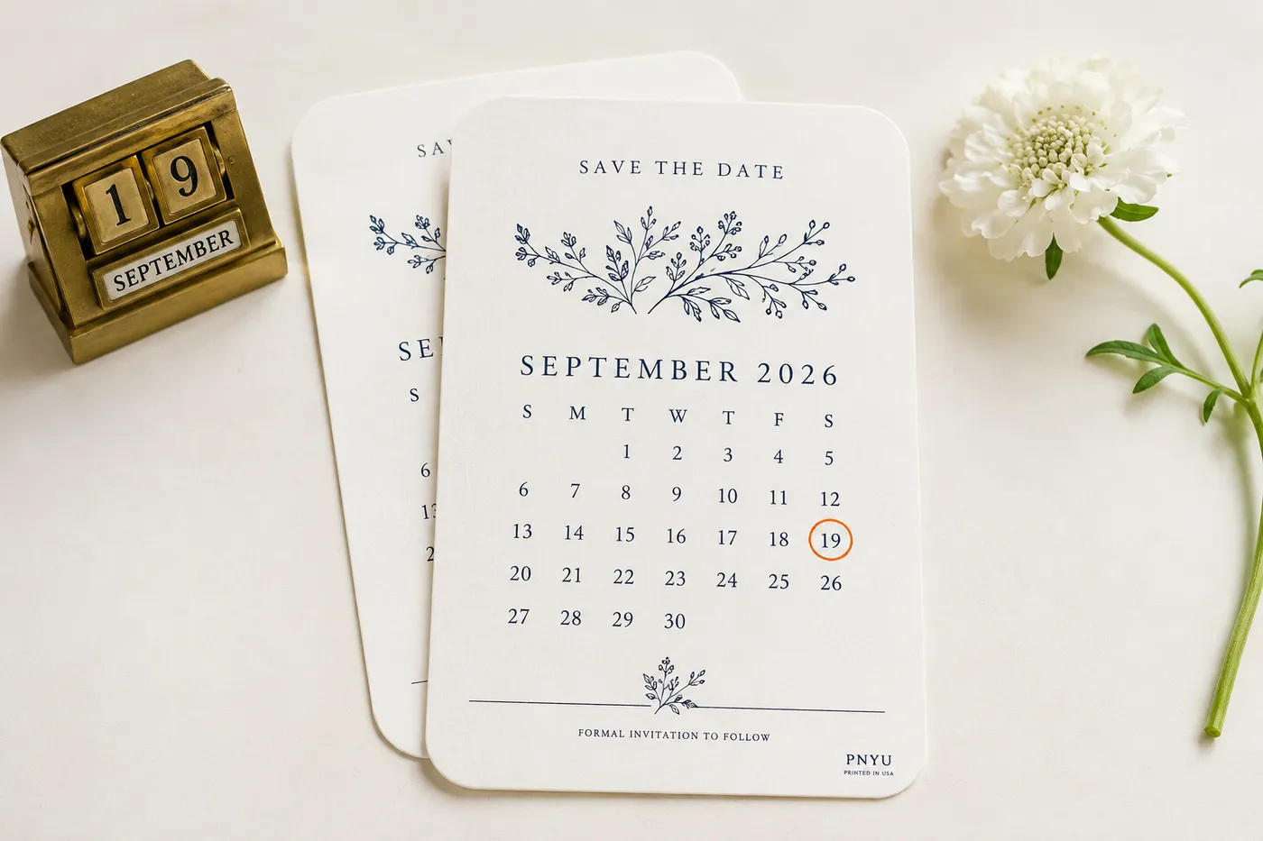 Mockup Save The Date dari katalog PNYU