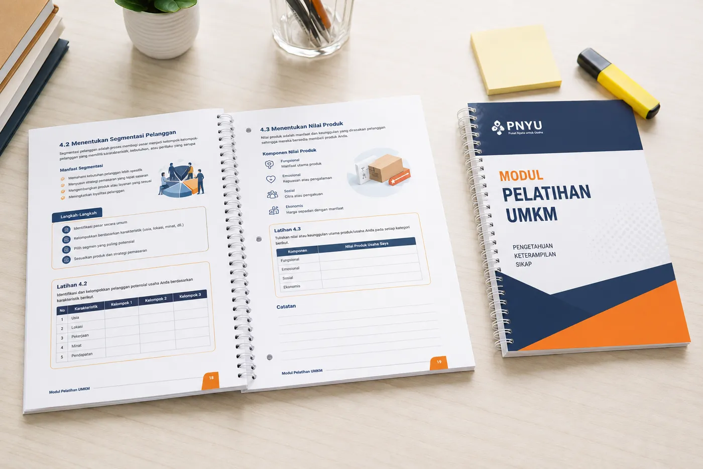 Mockup Modul dari katalog PNYU