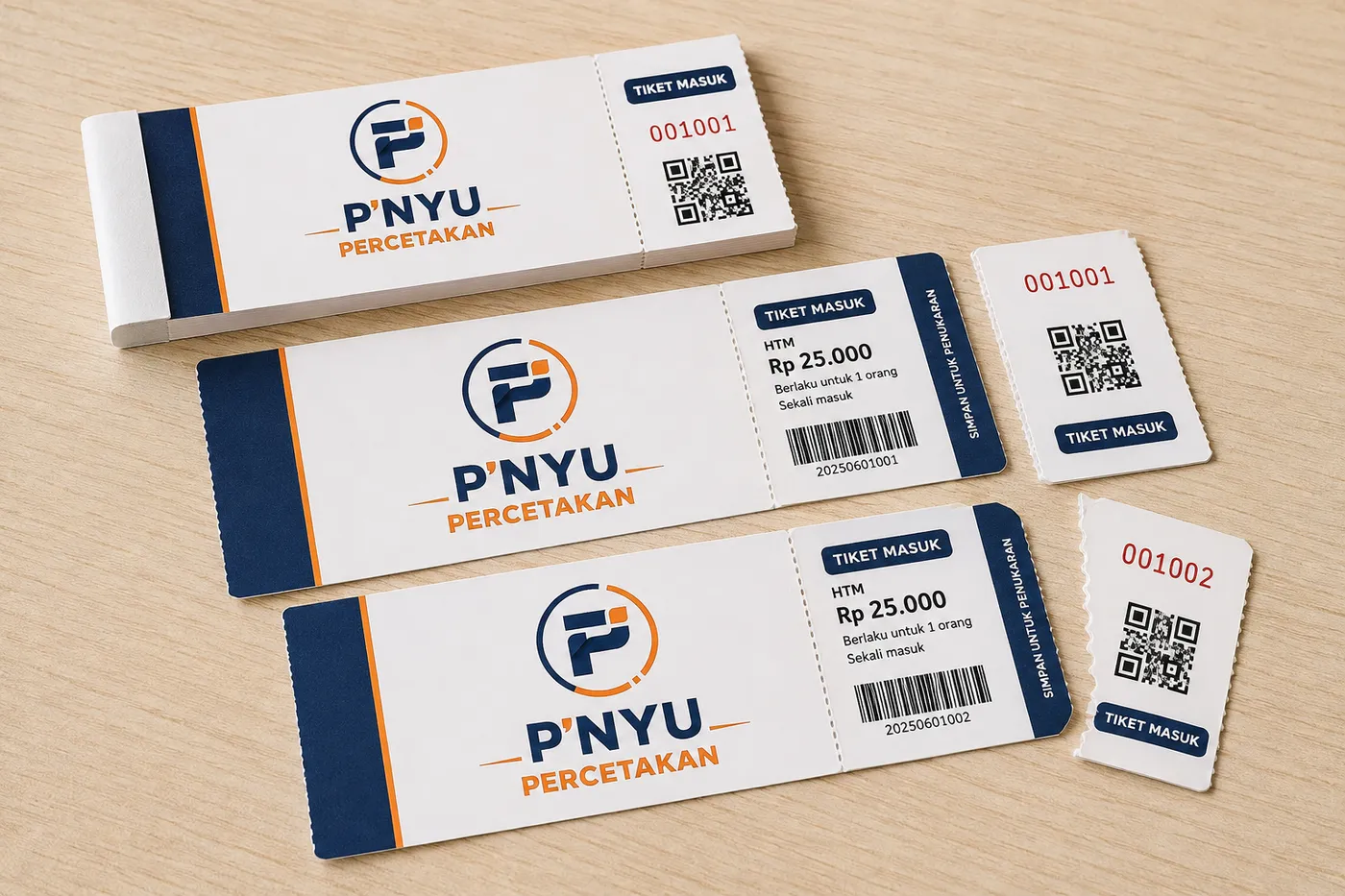 Mockup Tiket dari katalog PNYU