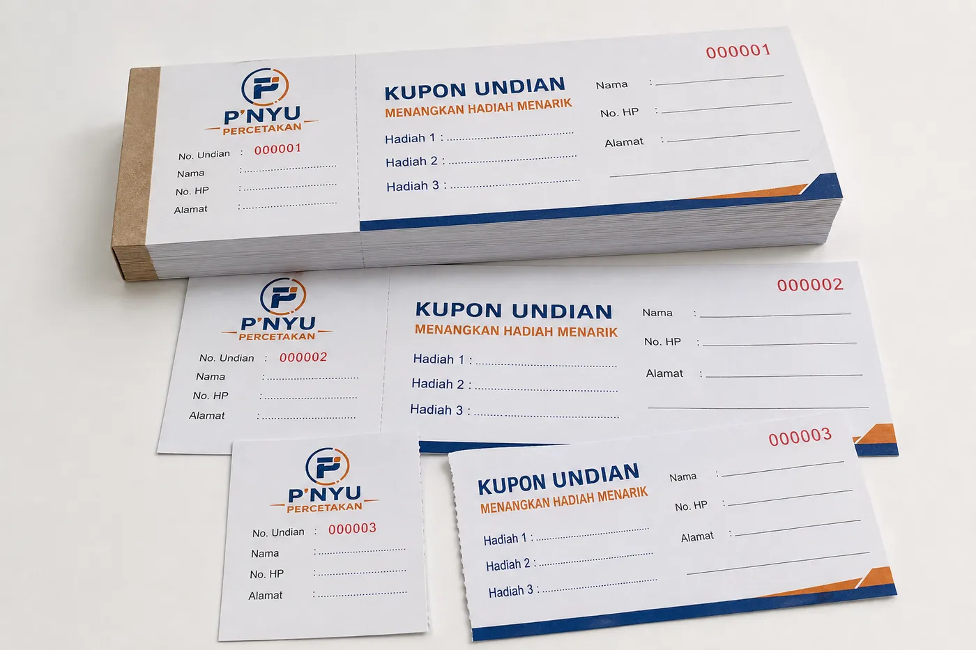 Mockup Kupon dari katalog PNYU