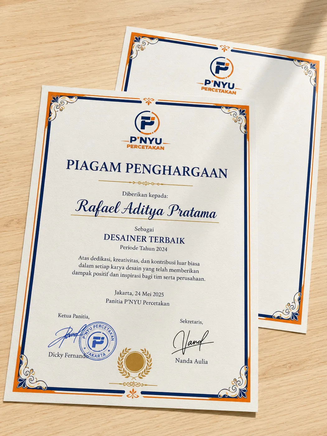 Piagam Penghargaan