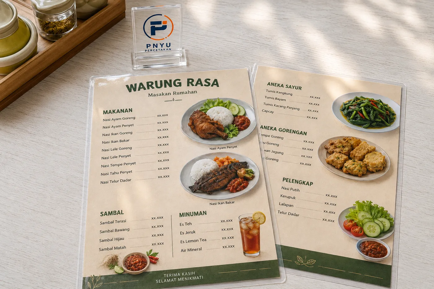 Menu Laminasi