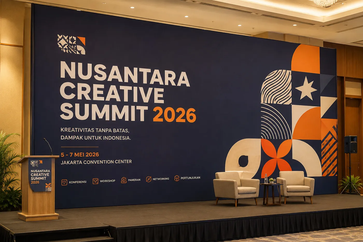 Mockup Backdrop Event dari katalog PNYU