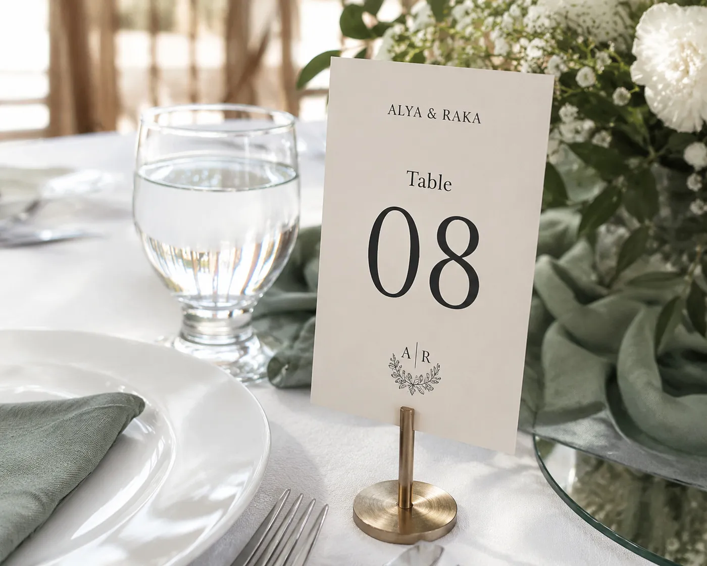 Mockup Table Number dari katalog PNYU