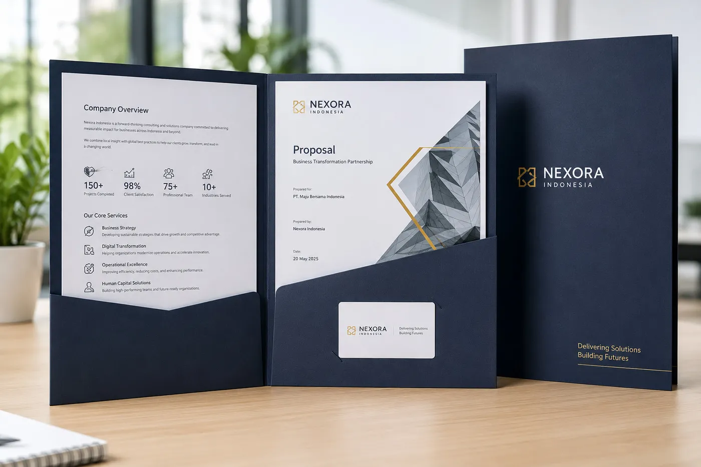 Mockup Presentation Folder dari katalog PNYU
