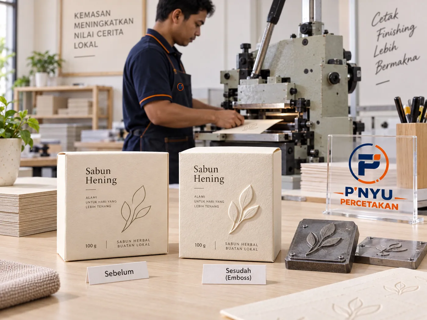 Mockup Emboss dari katalog PNYU
