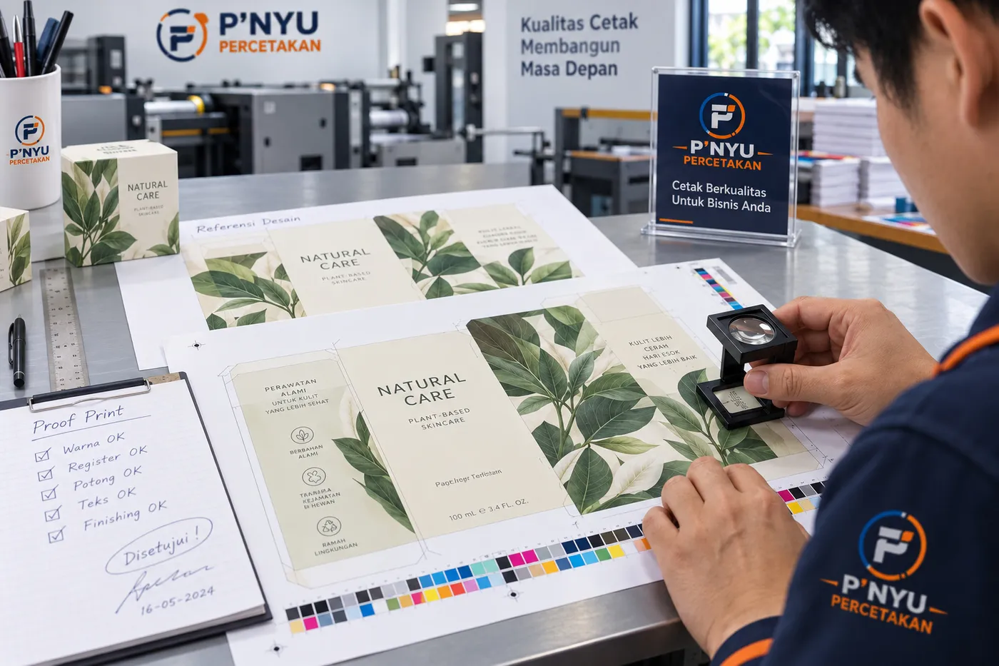 Mockup Proof Print dari katalog PNYU