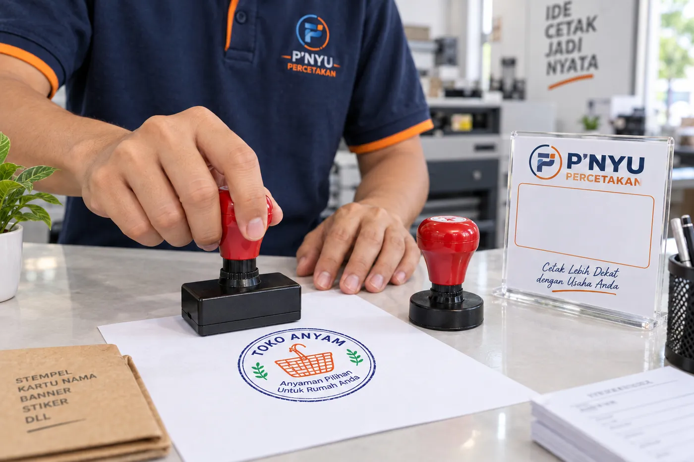 Mockup Stempel Flash / Stempel Otomatis dari katalog PNYU